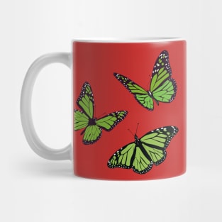 Beautiful soft green butterfly illustrations Mug